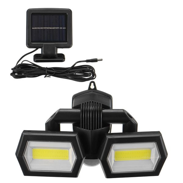 60cob solar power street light motion sensor garden wall lamp waterproof