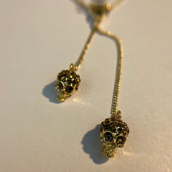 luxury fashion decadent aesthetics 2 skulls pendant neklace unique brand black crystal gold color jewelry for women punk collar necklaces, Silver
luxury fashion decadent aesthetics 2 skulls pendant neklace unique brand black crystal gold color jewelry for women punk collar necklaces, Silver