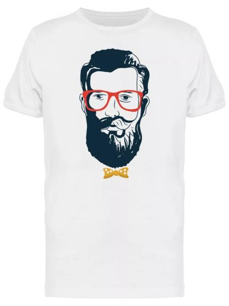 Bearded Hipster With Tie Tee Men's -Image by Shutterstock, White;black 
Bearded Hipster With Tie Tee Men's -Image by Shutterstock, White;black