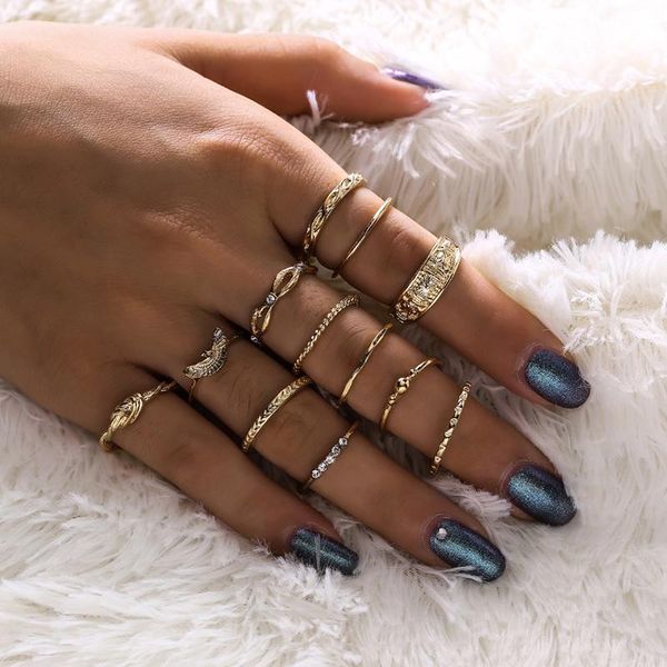 cluster rings creative vintage for women gold crystal knuckle finger midi set boho jewelry bague femme, Golden;silver
cluster rings creative vintage for women gold crystal knuckle finger midi set boho jewelry bague femme, Golden;silver