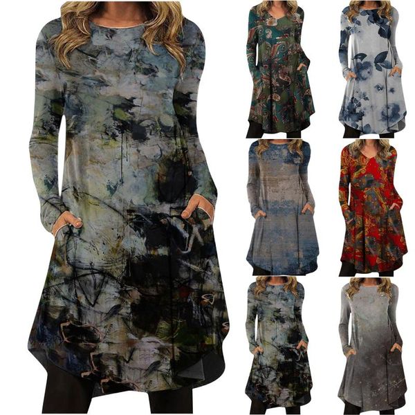 casual dresses dress autumn women short a-line womans long sleeve mini crew neck loose female clothing women's robes jurk, Black;gray
casual dresses dress autumn women short a-line womans long sleeve mini crew neck loose female clothing women's robes jurk, Black;gray