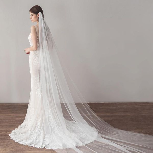 bridal veils tanpell one-layer cathedral train cut edge wedding veil royal ivory tulle accessories, Black
bridal veils tanpell one-layer cathedral train cut edge wedding veil royal ivory tulle accessories, Black