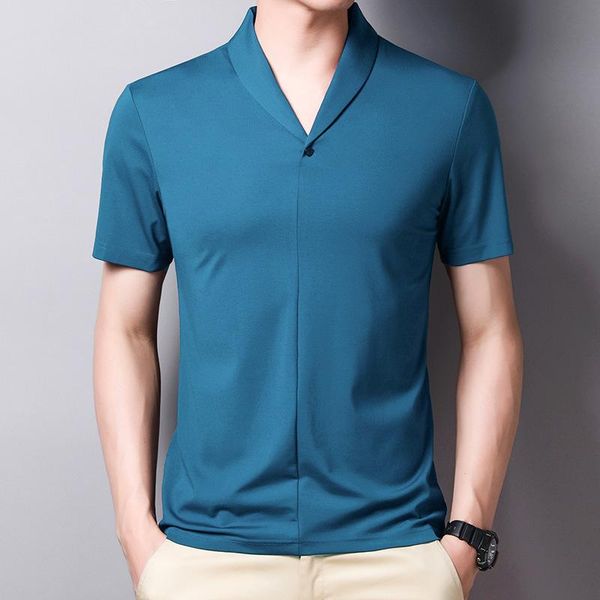 men's polos shirt shawl neck men summer cotton viscose blend solid color v-neck t-shirt poloshirt black short sleeve, White;black
men's polos shirt shawl neck men summer cotton viscose blend solid color v-neck t-shirt poloshirt black short sleeve, White;black