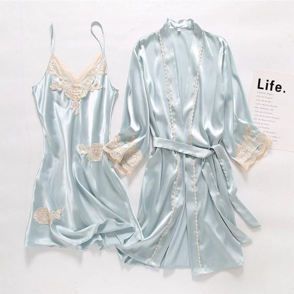 women's sleepwear women kimono bathrobe gown printed robe set v-neck satin nightdress summer ice silk two piece sleep blue wedding, Black;red
women's sleepwear women kimono bathrobe gown printed robe set v-neck satin nightdress summer ice silk two piece sleep blue wedding, Black;red