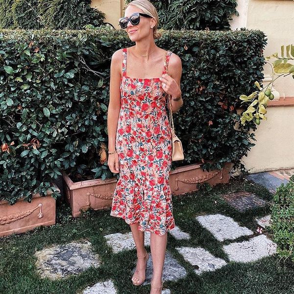 casual dresses floral print thick strap backless midi summer dress women sleeveless ruched swing slim holiday, Black;gray
casual dresses floral print thick strap backless midi summer dress women sleeveless ruched swing slim holiday, Black;gray