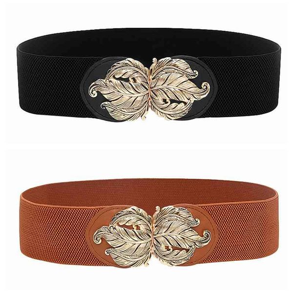 belts women wide belt vintage metal flower stretch buckle corset for dress coat female waistband cummerbunds, Black;brown
belts women wide belt vintage metal flower stretch buckle corset for dress coat female waistband cummerbunds, Black;brown
