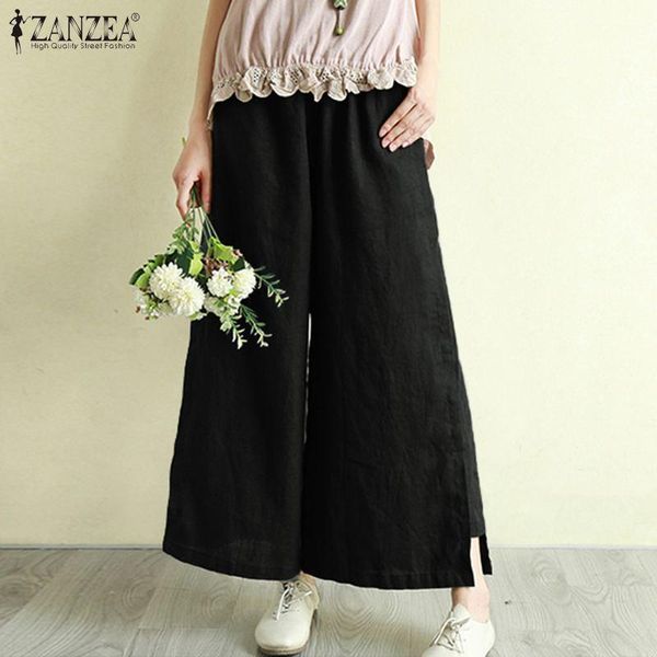 women's pants & capris casual long flare trousers fashion solid wide leg spring women elastic high waist cotton loose pantalons palaz, Black;white
women's pants & capris casual long flare trousers fashion solid wide leg spring women elastic high waist cotton loose pantalons palaz, Black;white