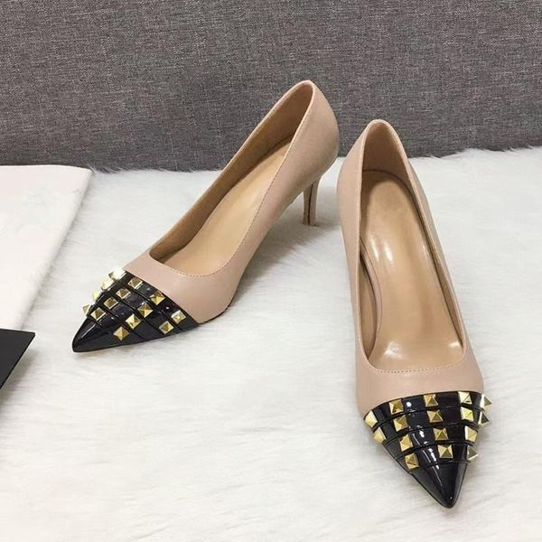 dress shoes women's plus size high heels 2021 spring rivet stiletto pointed toe party wedding pumps ladies heeled, Black
dress shoes women's plus size high heels 2021 spring rivet stiletto pointed toe party wedding pumps ladies heeled, Black