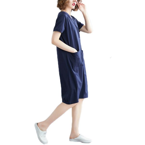 dress korean casual women dressed in summer plus size loose thin short cotton t-shirt with garnish on v midi female solid dresses f666 r47q, Black;gray
dress korean casual women dressed in summer plus size loose thin short cotton t-shirt with garnish on v midi female solid dresses f666 r47q, Black;gray