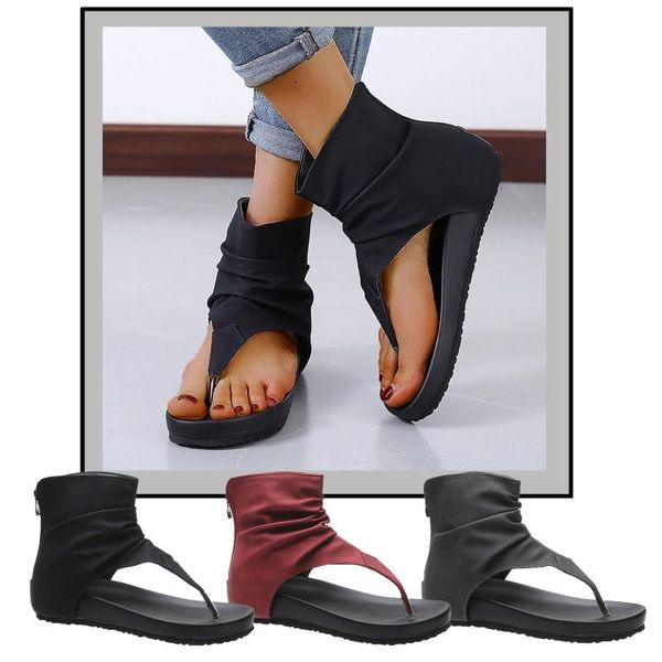 sandals summer flat women gladiator suede open toe ladies beach roman zipper female shoes aqua shoe flip flops pump, Black
sandals summer flat women gladiator suede open toe ladies beach roman zipper female shoes aqua shoe flip flops pump, Black