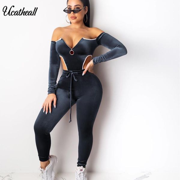 two piece dress women tracksuit long sleeve velvet suit with pant 2 set club outfits autumn cut out casual matching, White
two piece dress women tracksuit long sleeve velvet suit with pant 2 set club outfits autumn cut out casual matching, White