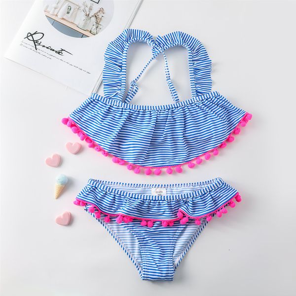 swimsuit 2021 bikini children's split craft hairball lace girl stripe 3-14 years old, Black;white
swimsuit 2021 bikini children's split craft hairball lace girl stripe 3-14 years old, Black;white
