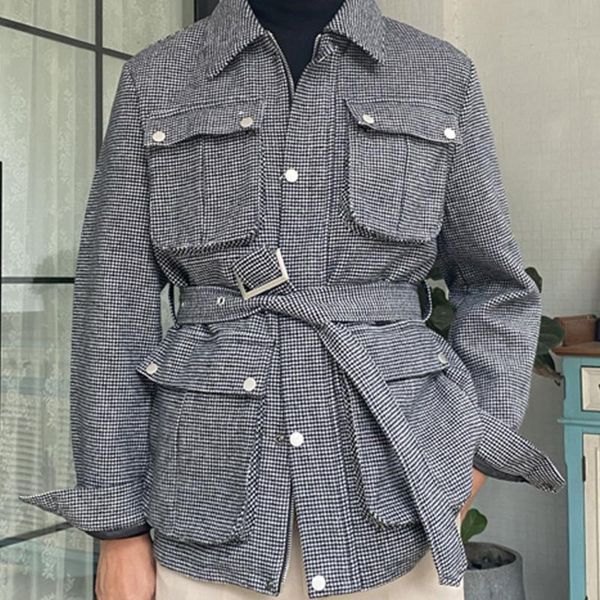 men's trench coats pilot jacket fall winter thickened belt coat thousand bird mont, Tan;black
men's trench coats pilot jacket fall winter thickened belt coat thousand bird mont, Tan;black