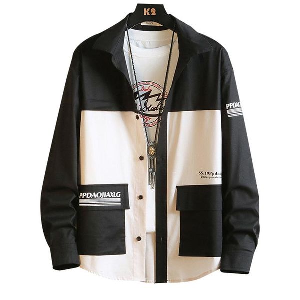 men's casual shirts spring lapel shirt men long-sleeved mens fashion cotton button street male clothing plus size 5xl, White;black
men's casual shirts spring lapel shirt men long-sleeved mens fashion cotton button street male clothing plus size 5xl, White;black
