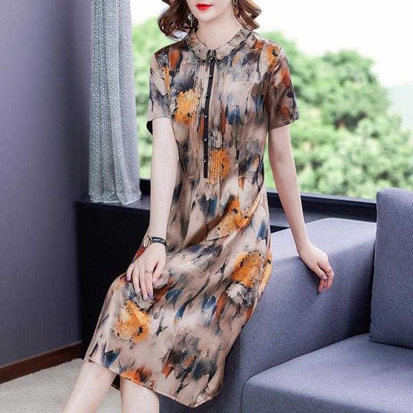 hangzhou silk drs for women, Black;gray
