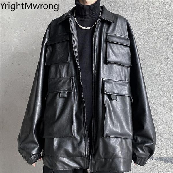 men's fur & faux pu leather many pocket techwear black jacket fall autumn fashion men woman outfit coat motorcycle windbreaker streetwe
men's fur & faux pu leather many pocket techwear black jacket fall autumn fashion men woman outfit coat motorcycle windbreaker streetwe