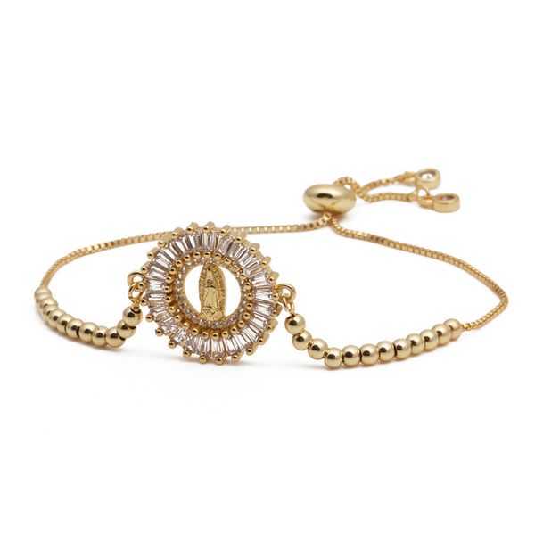 classic design gold color blessed virgin mary charm bracelets for women girl zirconia bracelet religious jewelry, Silver
classic design gold color blessed virgin mary charm bracelets for women girl zirconia bracelet religious jewelry, Silver