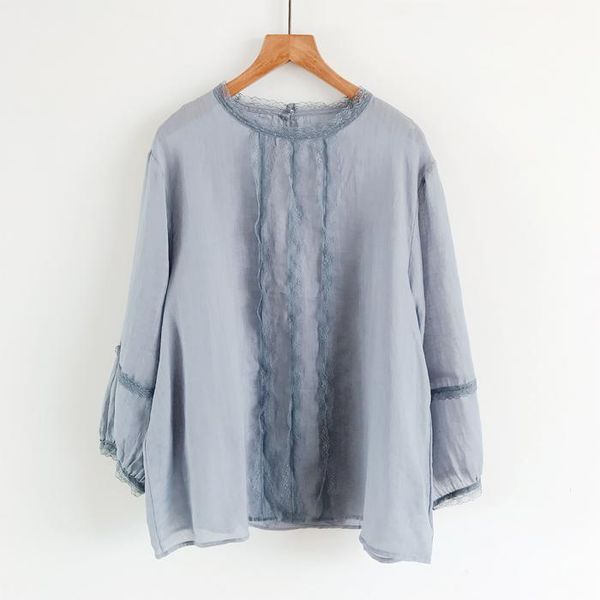women's blouses & shirts summer paragraphs dust lace design fully thin ramie coat loose big yards shirt female 7 minutes of sleeve blou, White
women's blouses & shirts summer paragraphs dust lace design fully thin ramie coat loose big yards shirt female 7 minutes of sleeve blou, White