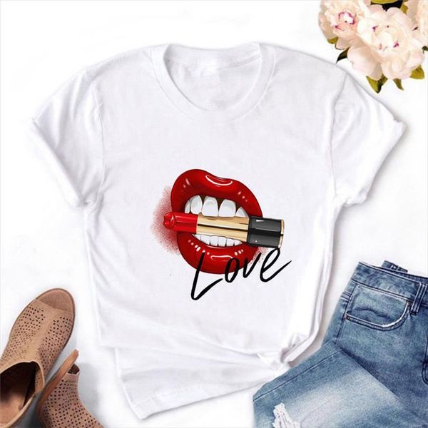 fashion red lip printed men and women print short sleeved vogue ullzang harajuku tees female, White;black
fashion red lip printed men and women print short sleeved vogue ullzang harajuku tees female, White;black