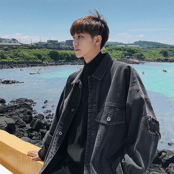 men's jackets denim jacket student handsome hong kong style casual trend loose spring and autumn coat men, Black;brown
men's jackets denim jacket student handsome hong kong style casual trend loose spring and autumn coat men, Black;brown
