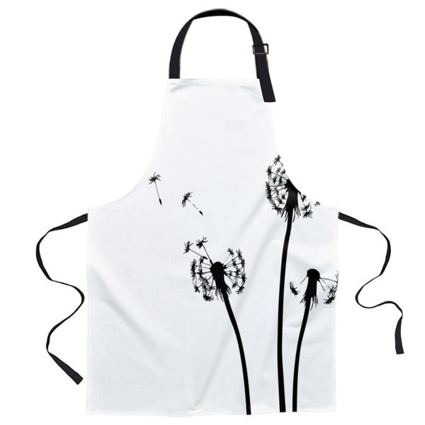 aprons dandelion plant black and white printed kitchen cooking baking canvas sleeveless for women man kids home delantal cocina
aprons dandelion plant black and white printed kitchen cooking baking canvas sleeveless for women man kids home delantal cocina