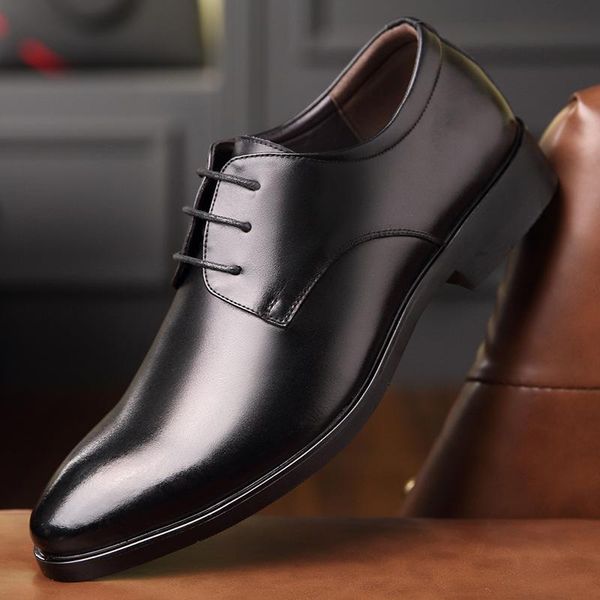 dress shoes mazefeng 2021 leather casual men fashion flats pointed toe comfortable office british style lace-up, Black
dress shoes mazefeng 2021 leather casual men fashion flats pointed toe comfortable office british style lace-up, Black