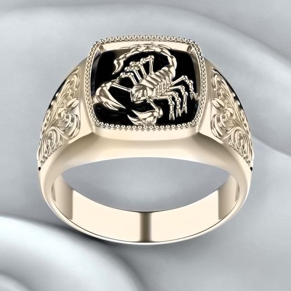 lian sheng's new creative scorpio relief men's plated with 925 silver poison scorpion anniversary ring, Golden;silver
lian sheng's new creative scorpio relief men's plated with 925 silver poison scorpion anniversary ring, Golden;silver