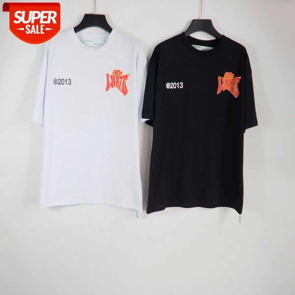 red curved letter printing round neck pullover short sleeve men and women same batch #d58s, White;black
red curved letter printing round neck pullover short sleeve men and women same batch #d58s, White;black