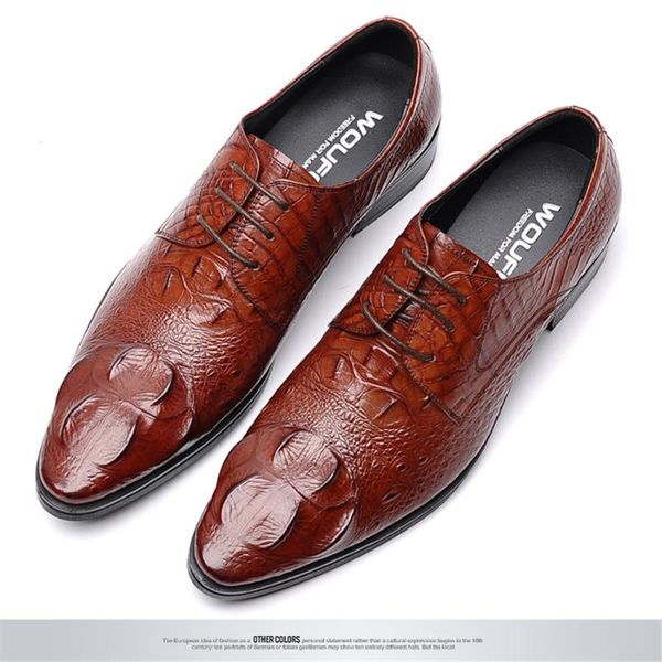 pointed-toe leather shoes men, british business laces, european version formal wedding dress, Black