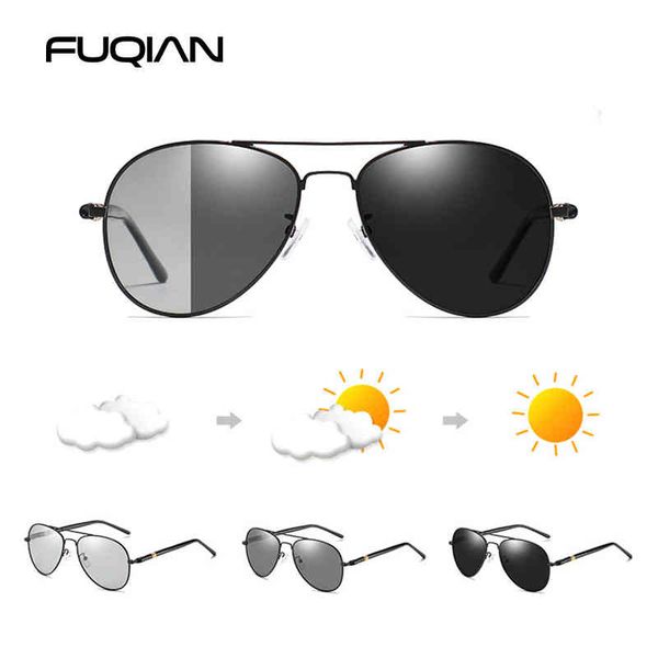 fuqian fashion pochromic sunglasses men women chameleon polarized pilot sun glasses anti-glare driving eyeglasses uv400, White;black
fuqian fashion pochromic sunglasses men women chameleon polarized pilot sun glasses anti-glare driving eyeglasses uv400, White;black
