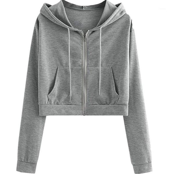 spring autumn zipper sweater hoodie coat long sleeve pocket short hooded women's college style youth jacket jackets, Black;brown
spring autumn zipper sweater hoodie coat long sleeve pocket short hooded women's college style youth jacket jackets, Black;brown
