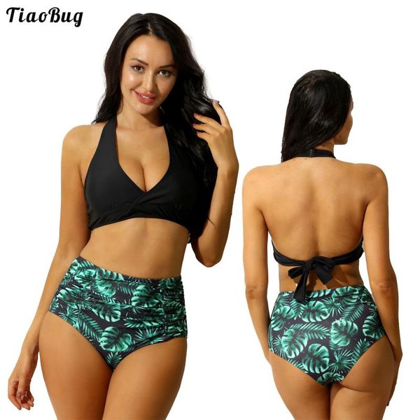 tiaobug women summer 2pcs swimwear bathing suit halter v neck high waist ruched bikini briefs beach sets one-piece suits
tiaobug women summer 2pcs swimwear bathing suit halter v neck high waist ruched bikini briefs beach sets one-piece suits