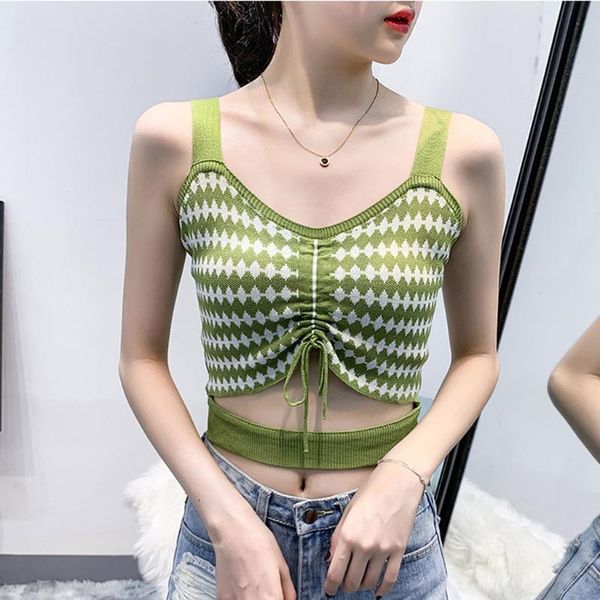 women's tanks & camis 2021 fashion drawstring tank women push up one-piece seamless vest knitted padded all-match camisole for femm, White
women's tanks & camis 2021 fashion drawstring tank women push up one-piece seamless vest knitted padded all-match camisole for femm, White
