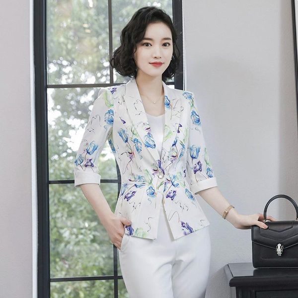 office lady formal fashion women blazers and jackets notched slim print coat half sleeve blazer feminino women's suits &, White;black
office lady formal fashion women blazers and jackets notched slim print coat half sleeve blazer feminino women's suits &, White;black