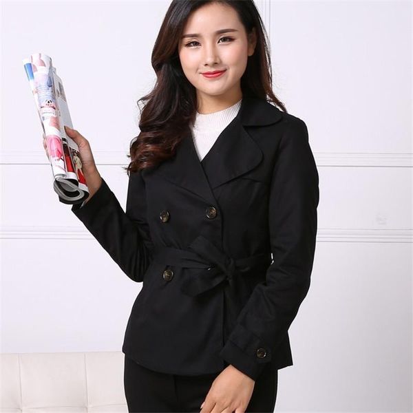 women's trench coats 2021 spring autumn cotton windbreaker casual short female belt slim double-breasted coat women, Tan;black
women's trench coats 2021 spring autumn cotton windbreaker casual short female belt slim double-breasted coat women, Tan;black