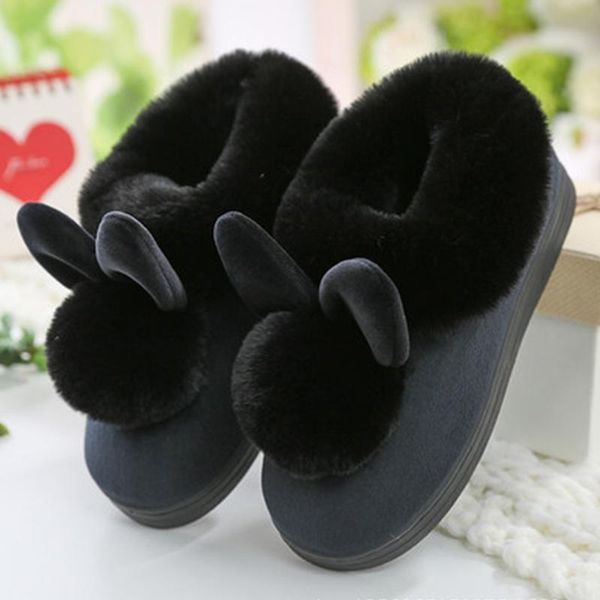 fashion autumn winter slippers ear home indoor warm shoes womens cute plus plush, Black
fashion autumn winter slippers ear home indoor warm shoes womens cute plus plush, Black