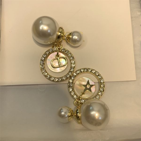 2021 new designer family letter bubble size pearl shell pendant five pointed star inlaid diamond hollow pendant earrings temperament girl, Golden
2021 new designer family letter bubble size pearl shell pendant five pointed star inlaid diamond hollow pendant earrings temperament girl, Golden