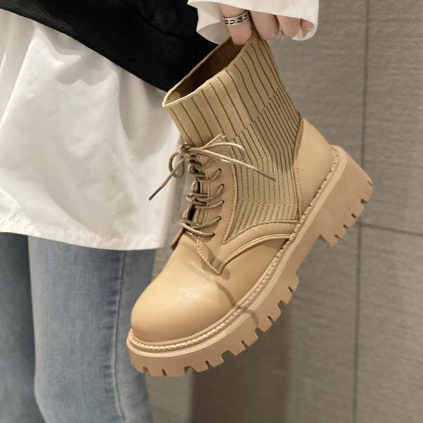 boots women sock 2021 fashion brown black platform casual punk gothic shoes ladies lace up combat ankle 
boots women sock 2021 fashion brown black platform casual punk gothic shoes ladies lace up combat ankle