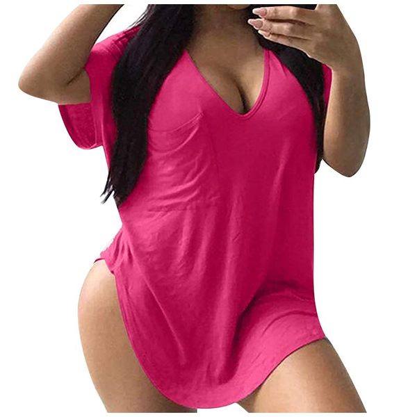 women's t-shirt 40# solid color t-shirts women v neck short sleeve summer tshirts casual loose pullover clothing plus size, White
women's t-shirt 40# solid color t-shirts women v neck short sleeve summer tshirts casual loose pullover clothing plus size, White