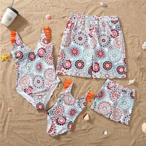 family matching outfits swimsuits summer print sling swimwear mother daughter dad son beach shorts mommy and me clothes, Blue
family matching outfits swimsuits summer print sling swimwear mother daughter dad son beach shorts mommy and me clothes, Blue
