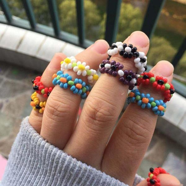 cluster rings seed bead ring daisy flower dainty for women handmade stackable beads colorful rainbow jewelry gift girls friends, Golden;silver
cluster rings seed bead ring daisy flower dainty for women handmade stackable beads colorful rainbow jewelry gift girls friends, Golden;silver