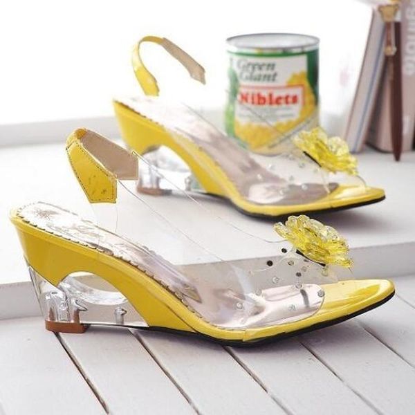 women's sandals jelly wedges tenis feminino fashion women summer sweet flowers transparent open toe heels fishmouth casual shoes, Black
women's sandals jelly wedges tenis feminino fashion women summer sweet flowers transparent open toe heels fishmouth casual shoes, Black