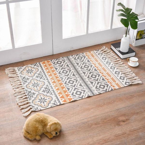 carpets nordic luxury cotton woven floor mat household bedroom printed tassel carpet kitchent bohemian decor for living room fluffy rug
carpets nordic luxury cotton woven floor mat household bedroom printed tassel carpet kitchent bohemian decor for living room fluffy rug