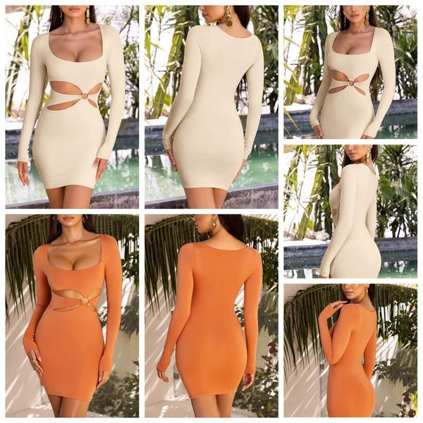 casual dresses 2021 women lady close-fitting dress solid color u-shaped collar long sleeve 1 piece, apricot/ orange orange/color, Black;gray
casual dresses 2021 women lady close-fitting dress solid color u-shaped collar long sleeve 1 piece, apricot/ orange orange/color, Black;gray