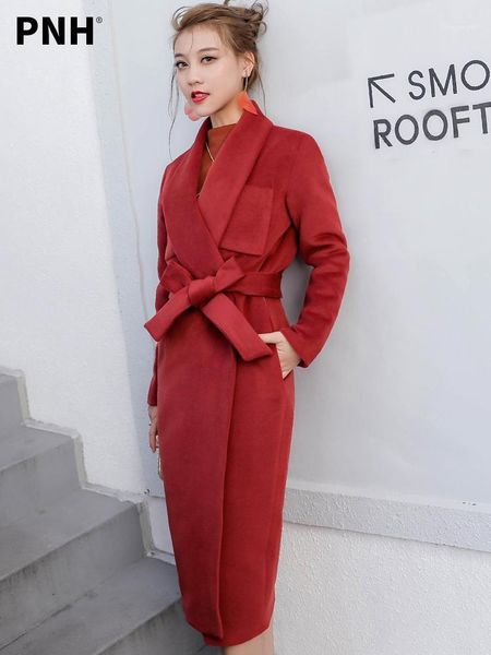women's wool & blends brick red woollen coat middle long 2021 fashion autumn and winter tweed korean version thickened nizi, Black
women's wool & blends brick red woollen coat middle long 2021 fashion autumn and winter tweed korean version thickened nizi, Black