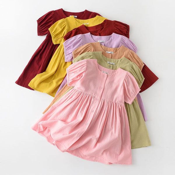 melario kids girls dress 2021 summer fashion girl casual dresses solid costumes children button vestidos 3-7 years girl's, Red;yellow
melario kids girls dress 2021 summer fashion girl casual dresses solid costumes children button vestidos 3-7 years girl's, Red;yellow