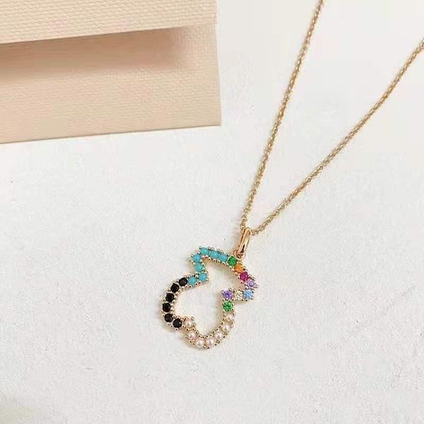 chains 925 sterling silver european and american animal bear multicolor zircon pearl lady necklace pendant fashion holiday gift
chains 925 sterling silver european and american animal bear multicolor zircon pearl lady necklace pendant fashion holiday gift