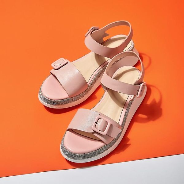 women slippers soft cow leather rome style summer open toe buckle strap white color wedges high heels sandals, Black
women slippers soft cow leather rome style summer open toe buckle strap white color wedges high heels sandals, Black