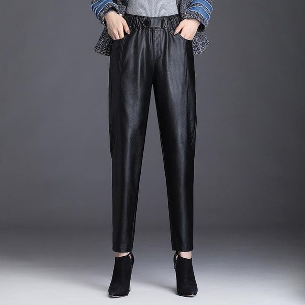 women's pants & capris pu leather autumn and winter fashion temperament nine points casual slim black feet, Black;white
women's pants & capris pu leather autumn and winter fashion temperament nine points casual slim black feet, Black;white