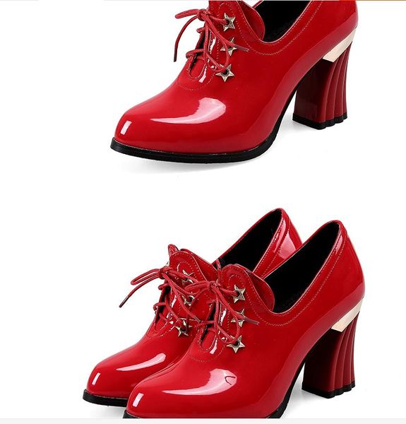 women's shoes in spring and autumn high coarse heel pointed end @1004, Black
women's shoes in spring and autumn high coarse heel pointed end @1004, Black